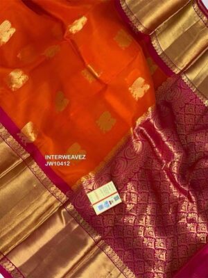 Pure Organza Sarees With Kanchi Border With Blouse (17)