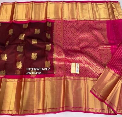 Pure Organza Sarees With Kanchi Border With Blouse (21)