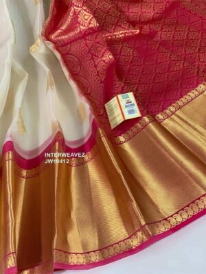 Pure Organza Sarees With Kanchi Border With Blouse (23)