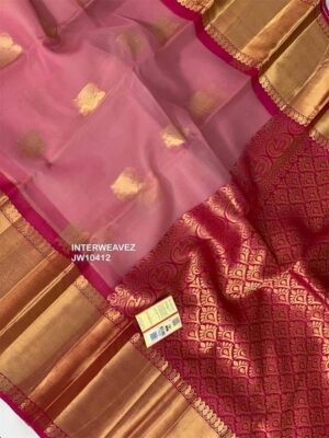 Pure Organza Sarees With Kanchi Border With Blouse (6)