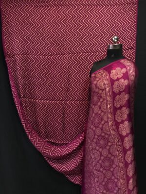 Alover Modal Silk Printed Sarees With Blouse (10)