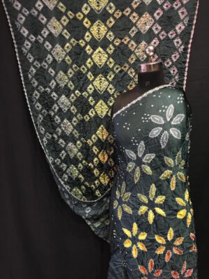 Modal Silk Claimp With Shibori Sarees (1)