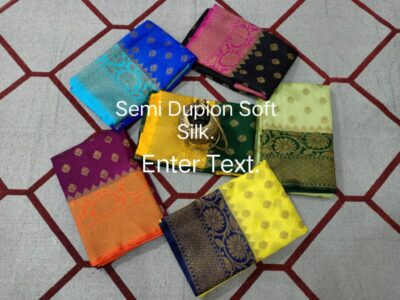 Banaras Semi Dupion Silk Sarees Online (1)