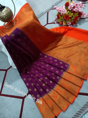 Banaras Semi Dupion Silk Sarees Online (3)
