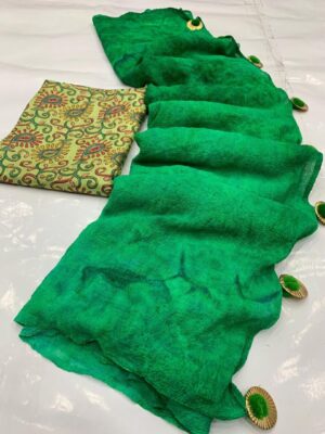 Beautiful Stretchable Georgette Sarees (7)