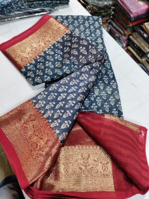Maheshwari Silk On Ajrakh Printed Sarees (5)