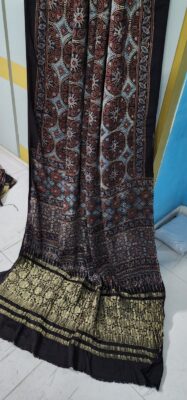 New Arrivals Ajrakh Modal Silk Sarees (3)