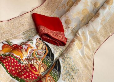 Pure Khaddi Georgette Sarees With Blouse (15)
