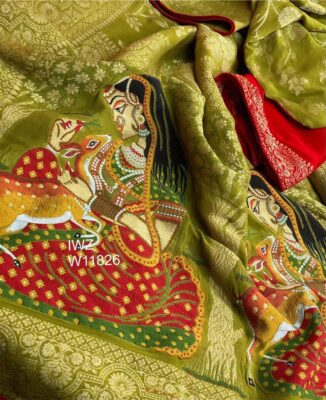 Pure Khaddi Georgette Sarees With Blouse (16)