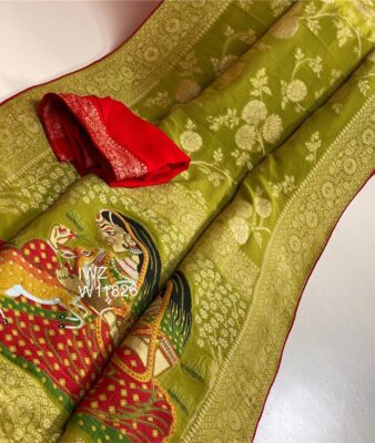 Pure Khaddi Georgette Sarees With Blouse (32)