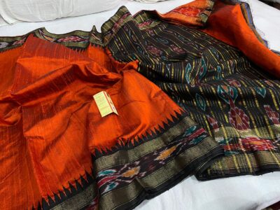 Pure Raw Dupion Silk Sarees With Blouse (5)