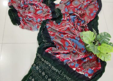 Exclusive Modal Silk Sarees In Kalamkari Pattern (3)