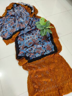 Exclusive Modal Silk Sarees In Kalamkari Pattern (9)