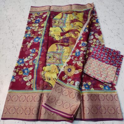 Exclusive Pure Kota Silk With Kalamkari Design (11)