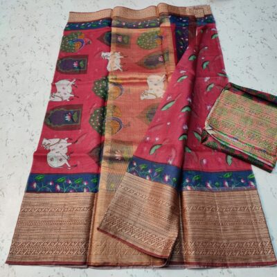 Exclusive Pure Kota Silk With Kalamkari Design (17)