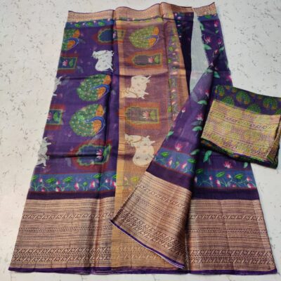Exclusive Pure Kota Silk With Kalamkari Design (7)
