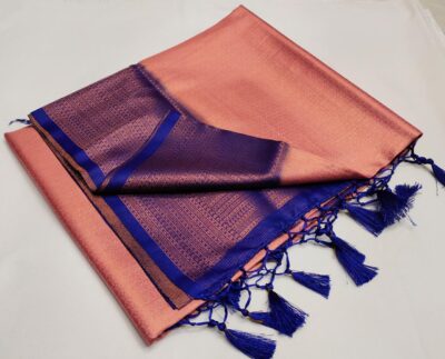 Soft Silk Copper Zari Sarees (8)