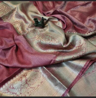 Beautiful Colors In Banras Linen Sarees (23)