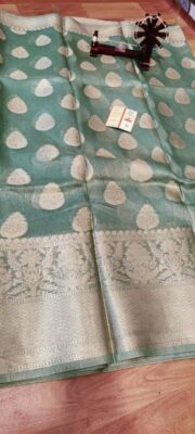 Beautiful Colors In Banras Linen Sarees (29)