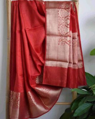 Beautiful Colors In Banras Linen Sarees (3)