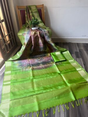 Beautiful Printed Tussar Silk Sarees (11)