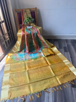 Beautiful Printed Tussar Silk Sarees (8)