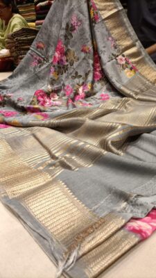 Exclusive Digital Printed Munga Silk Sarees (8)