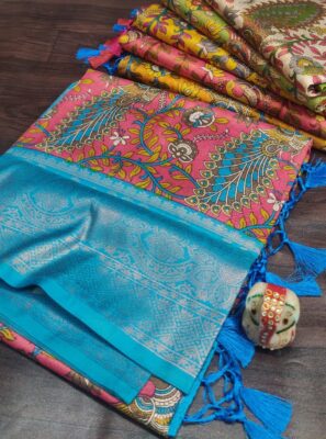 Fabulous Collection Soft Silk Kalamkari Sarees (1)