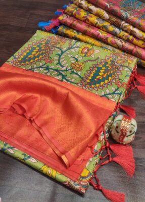 Fabulous Collection Soft Silk Kalamkari Sarees (3)