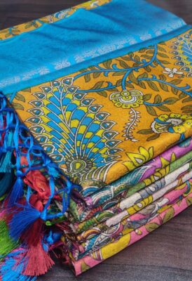 Fabulous Collection Soft Silk Kalamkari Sarees (5)