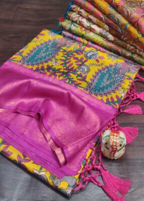 Fabulous Collection Soft Silk Kalamkari Sarees (8)