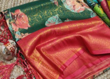 Latest Floral Soft Silk Sarees (1)