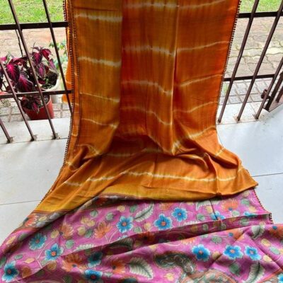 Pure Desi Tussar Silk Shibori Dyeing Sarees (14)