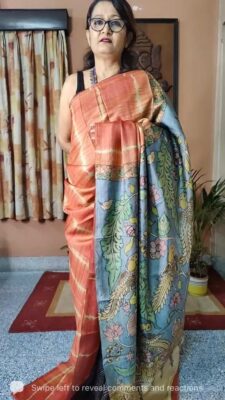 Pure Desi Tussar Silk Shibori Dyeing Sarees (18)
