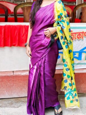 Pure Desi Tussar Silk Shibori Dyeing Sarees (25)