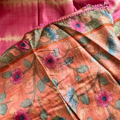Pure Desi Tussar Silk Shibori Dyeing Sarees (5)