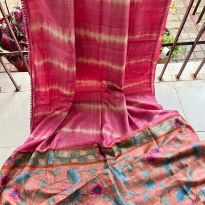 Pure Desi Tussar Silk Shibori Dyeing Sarees (8)