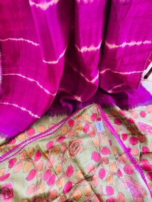 Pure Desi Tussar Silk Shibori Dyeing Sarees (9)
