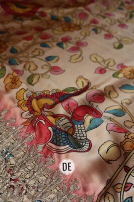 Pure Gajji Silk Sarees With Kalamkari Prints (4)