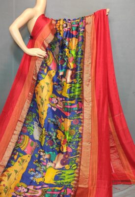 Pure Kkath Silk Sarees With Digital Print (2)