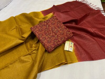 Pure Tussar Fancy Sarees With Blouse (1)