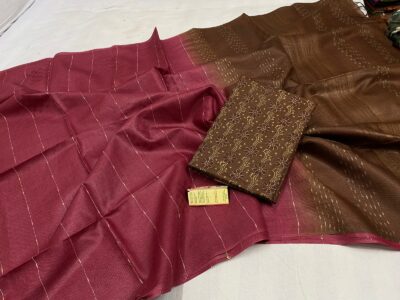 Pure Tussar Fancy Sarees With Blouse (10)