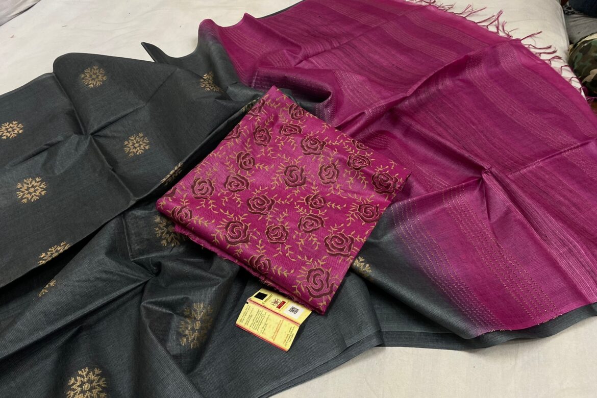 Pure Tussar Fancy Sarees With Blouse (16)