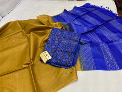 Pure Tussar Fancy Sarees With Blouse (5)
