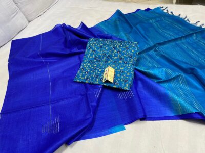 Pure Tussar Fancy Sarees With Blouse (8)