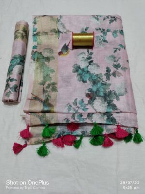 Purelinen Floral Printed Sarees (26)