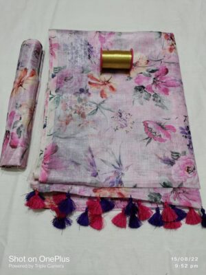 Purelinen Floral Printed Sarees (40)