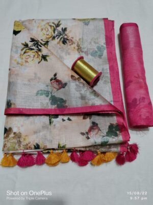 Purelinen Floral Printed Sarees (45)