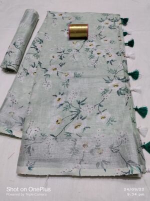 Purelinen Floral Printed Sarees (50)