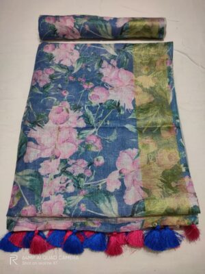 Purelinen Floral Printed Sarees (56)